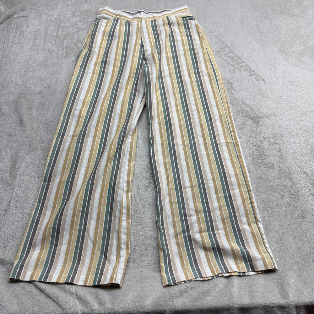Molly Bracken Woven Wide Leg Pants Womens Small Boho Coastal Lightweight Hi Rise